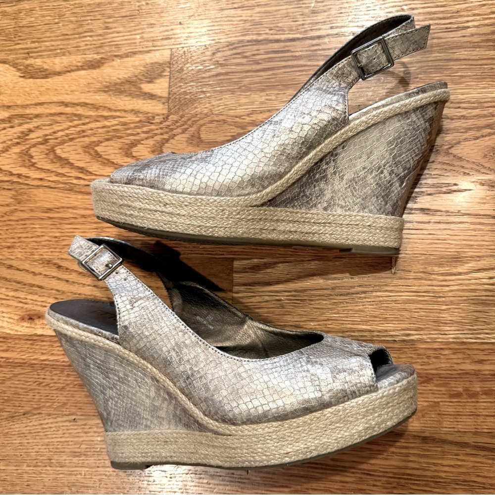 MODA silver Yale espadrilles